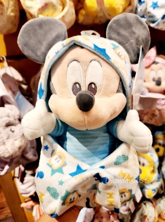 US Disney】ベイビー ミッキー ミニー おくるみ入りぬいぐるみ (Disney