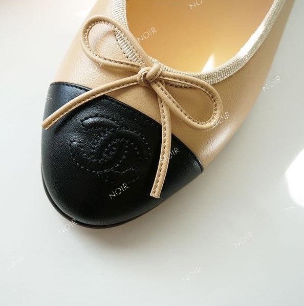 国内発【CHANEL】 バレリーナ おしゃれ バイカラー (CHANEL/バレエ