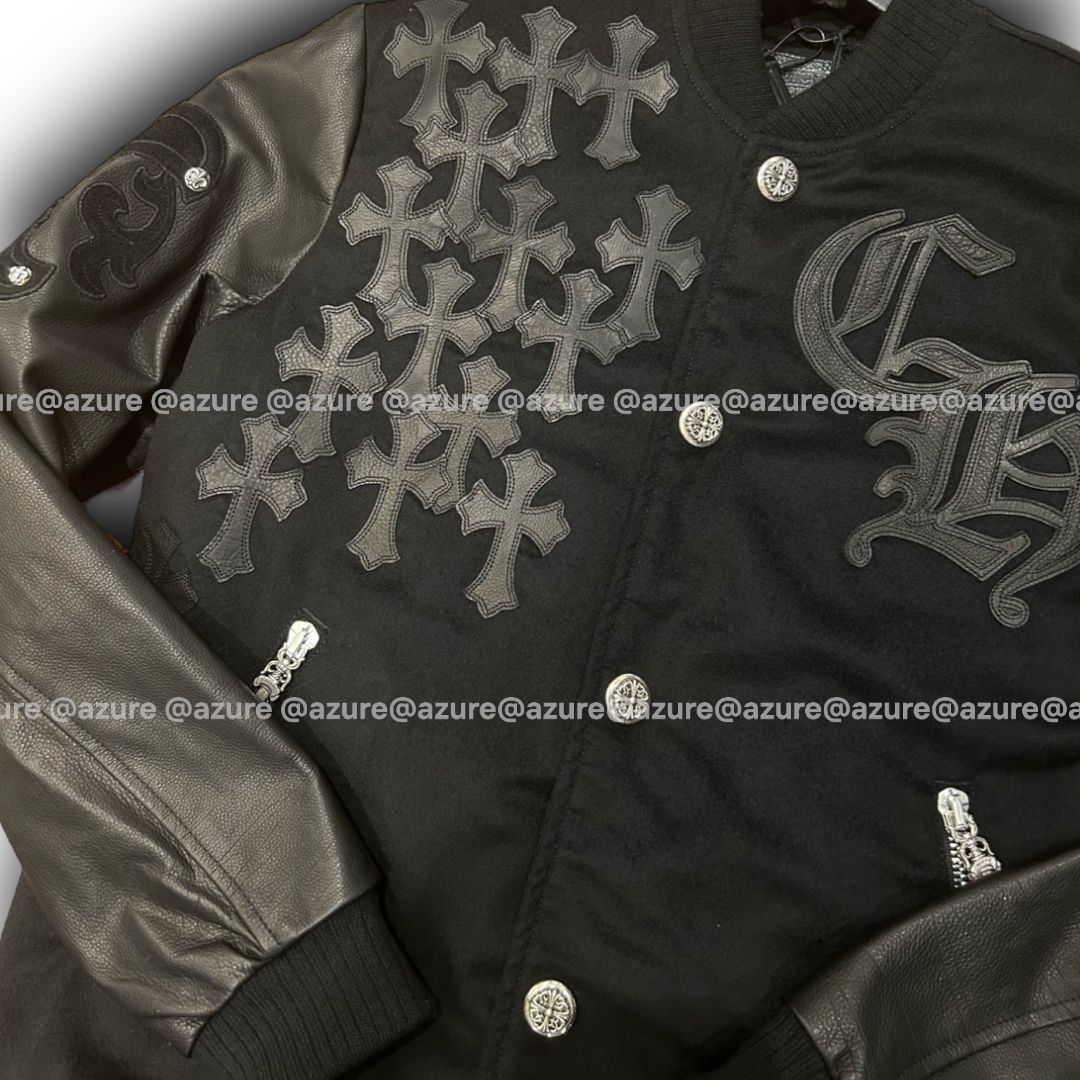 直営店仕入れCH♪セメタリークロス◇レザースリーブ スタジャン