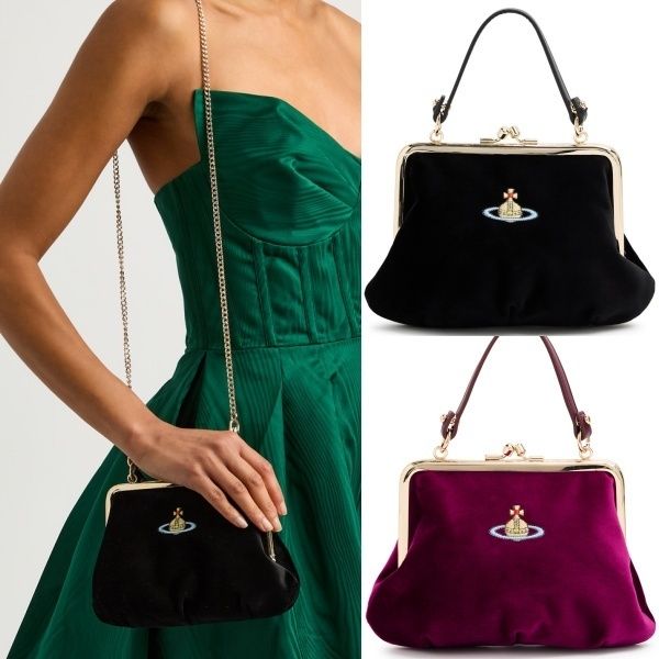 ☆vivienne westwood☆Granny がま口 ハンドバッグ ベルベット