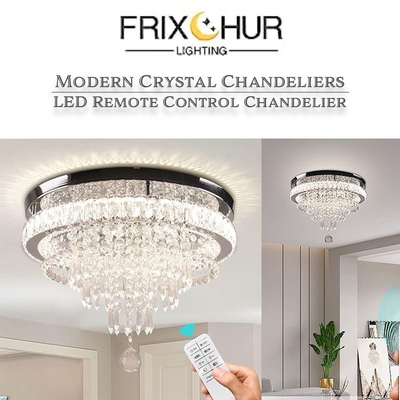 FRIXCHUR インテリア クリスタル シャンデリア シーリングライト (照明
