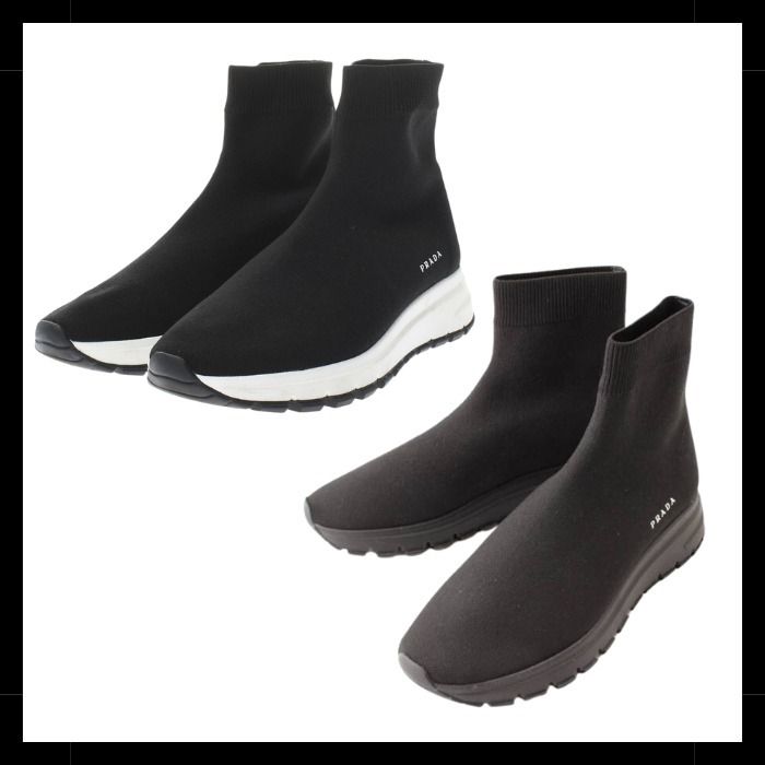 すぐ届く PRADA プラダ ソックス ロゴ スニーカー シューズ (PRADA