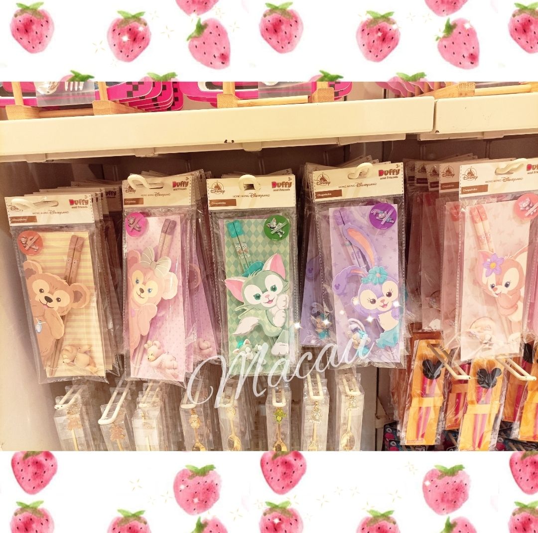 香港ディズニー限定☆ダッフィー&フレンズ お箸&箸置きセット (Disney