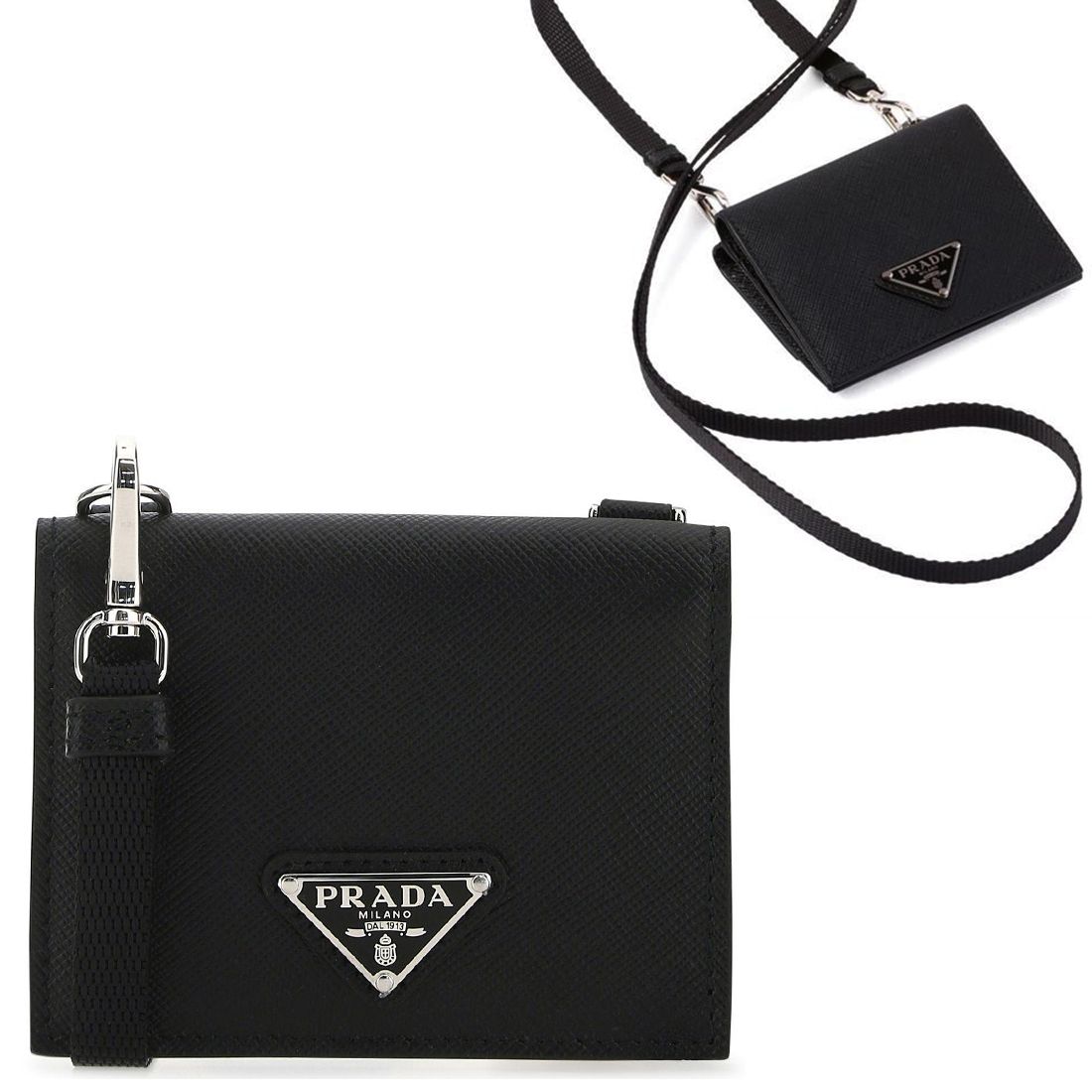 関税負担なし☆PRADA プラダサフィアーノカードケースストラップ