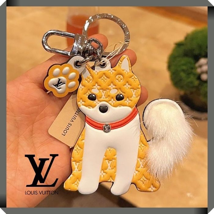 Louis Vuittonポルト クレ・LV シバ キーホルダー 犬 モノグラム