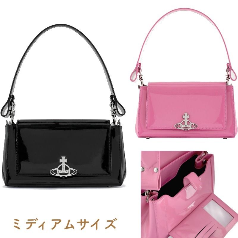 ☆vivienne westwood☆HAZEL ロゴ レザー ショルダーバッグ (M