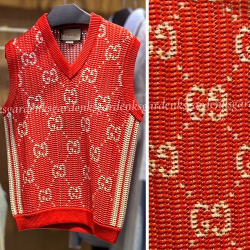 すぐ届く！GUCCI GG コットンニット ジャカード ベスト (GUCCI/ベスト