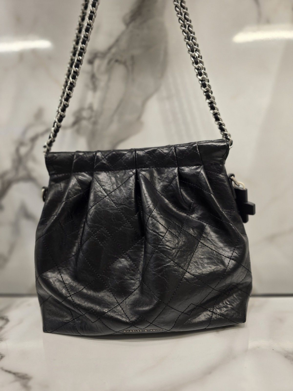 CHARLES & KEITH◇Duo デュオ チェーンショルダーバッグ Mサイズ