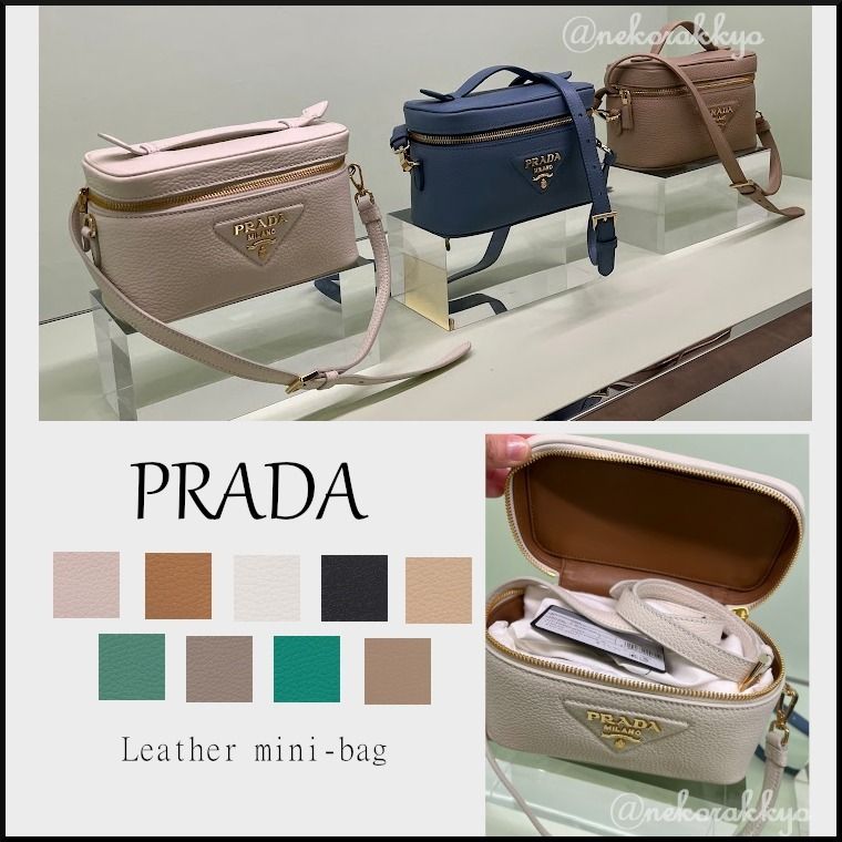 PRADA＊Leather mini-bag 2WAYショルダーミニバッグ＊送料込 (PRADA