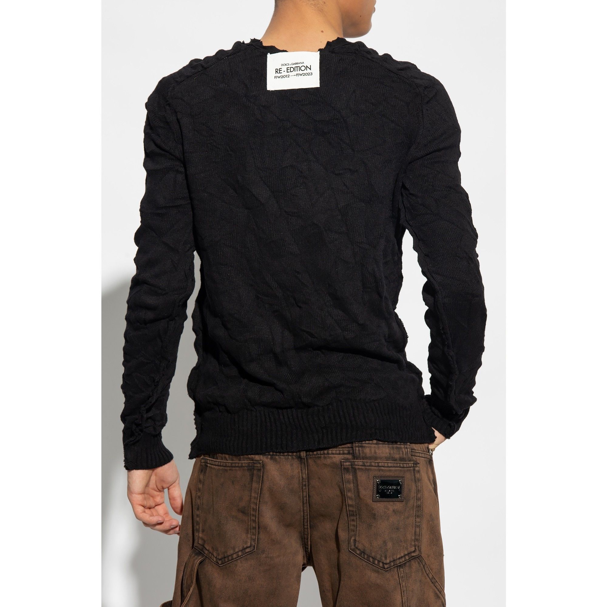 ドルガバ ヘンリーネックニット 46 シルク カシミア Dolce &