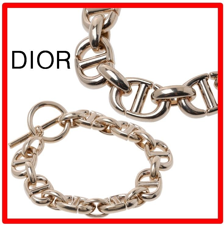☆【DIOR】☆ディオール NAVYメタルチェーンブレスレット☆ (Dior