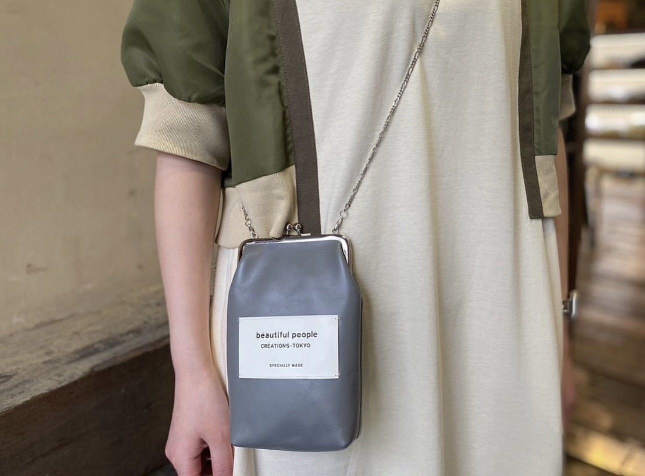 刻印ロゴ】ビューティフルピープル クラスプポーチ (beautiful people