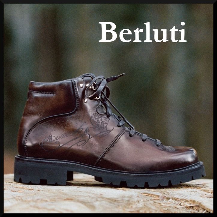 BERLUTI】ブルーニコ サイドスクリット ブラウン レザーブーツ