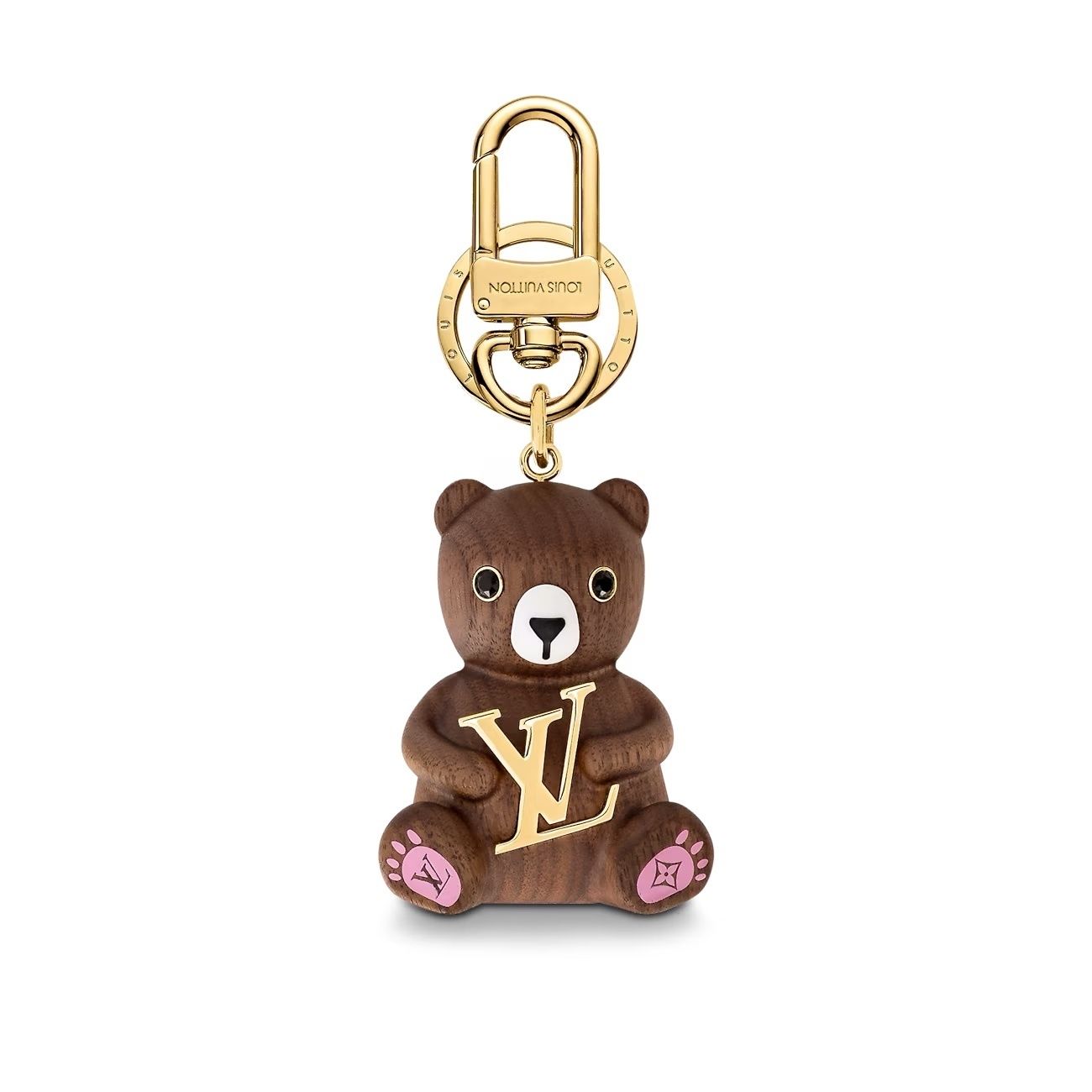 プレゼントに♪】ルイヴィトン キーホルダー くま ベア 木製 (Louis
