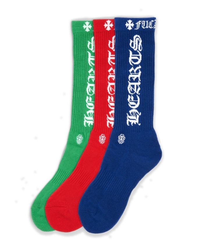CHROME HEARTS クロムハーツ ソックス 靴下 3足セット (CHROME HEARTS