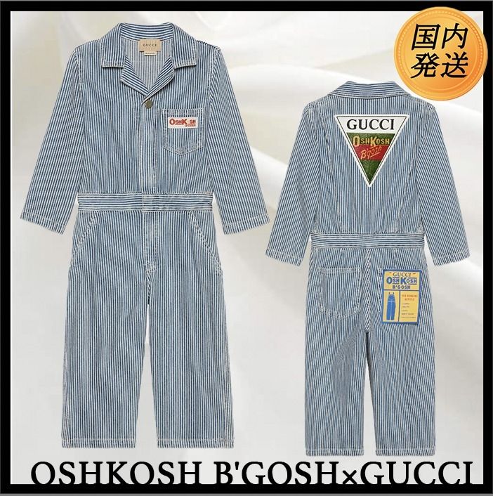 キッズ♪【国内発送☆OSHKOSH B'GOSH×GUCCI】オーバーオール (GUCCI