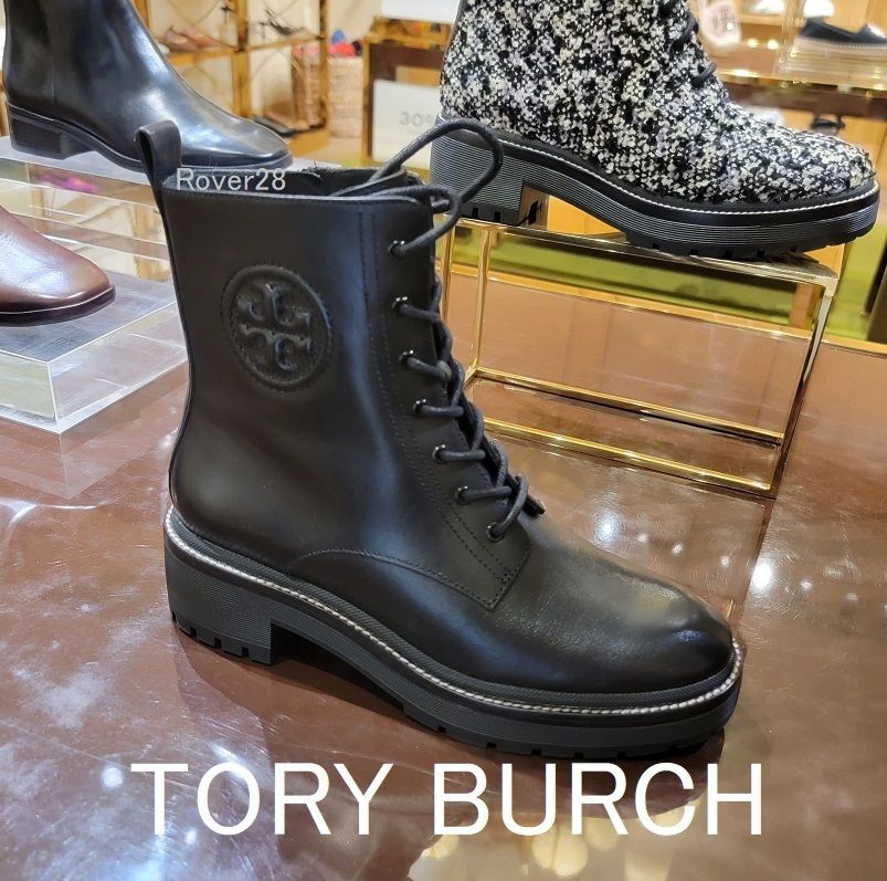 新作【TORY BURCH】Miller ☆ 厚底 ☆ キレイめ編み上げ ブーツ (Tory