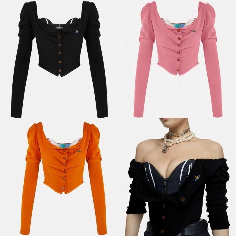 ☆vivienne westwood☆BEA 長袖 ロゴ コルセット&カーディガン