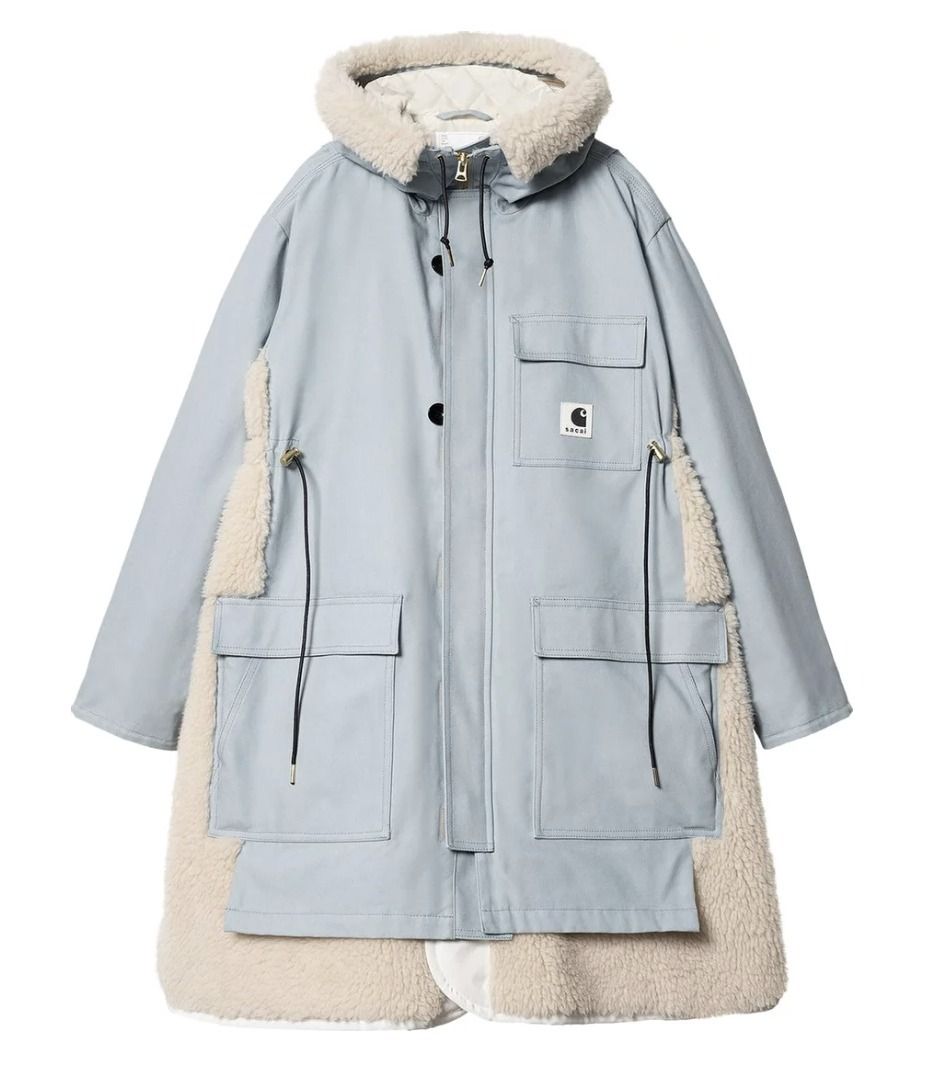 sacai × Carhartt コラボ☆ 暖か もこもこフーディー付きコート (sacai