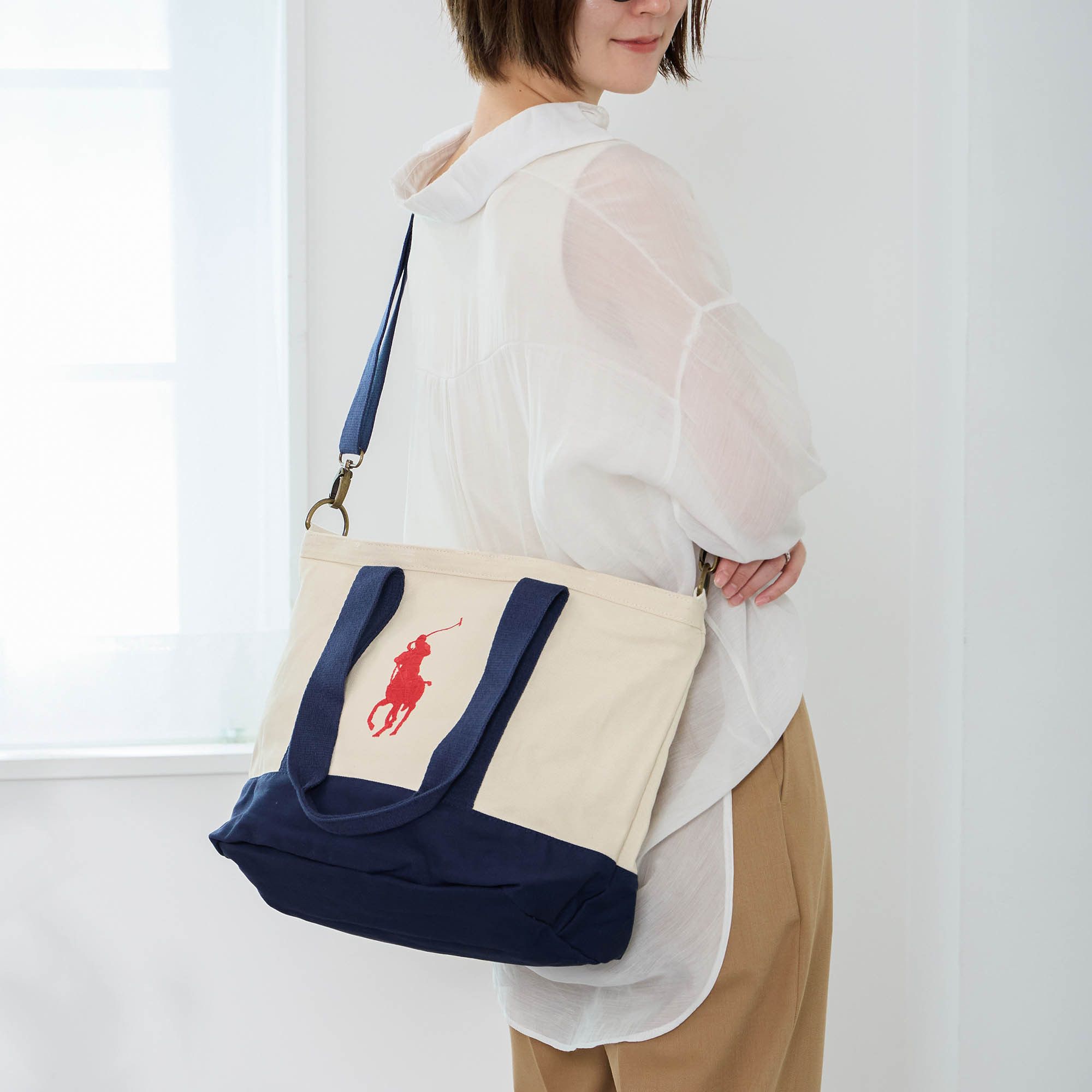 国内即発】ポロ ラルフローレン トートバッグ 9AR023 BDF (POLO RALPH