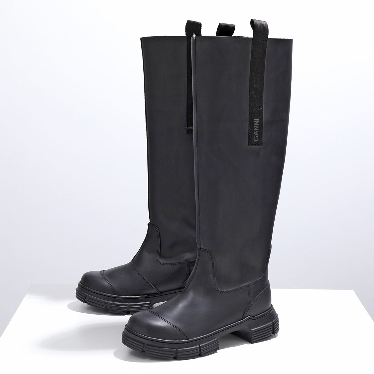 GANNI ロングブーツ Recycled Rubber Country Boot ラバー (Ganni