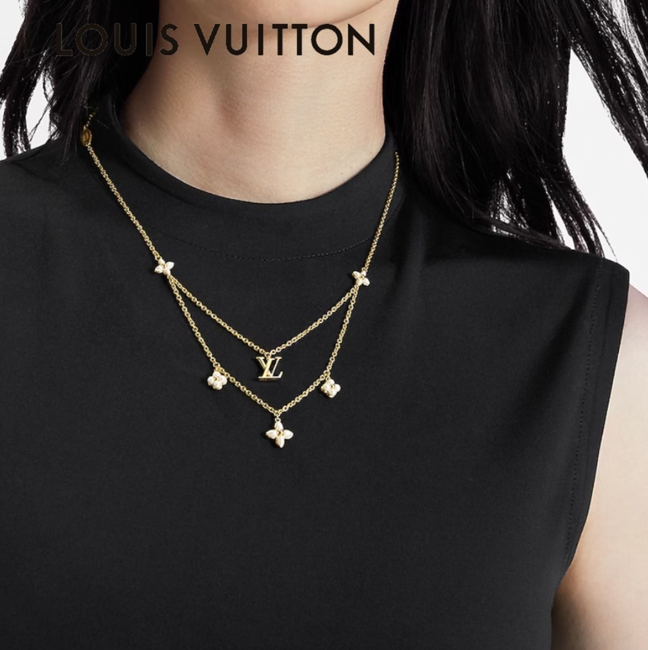 ギフトに最適】LOUIS VUITTON LV フローラグラム ネックレス (Louis
