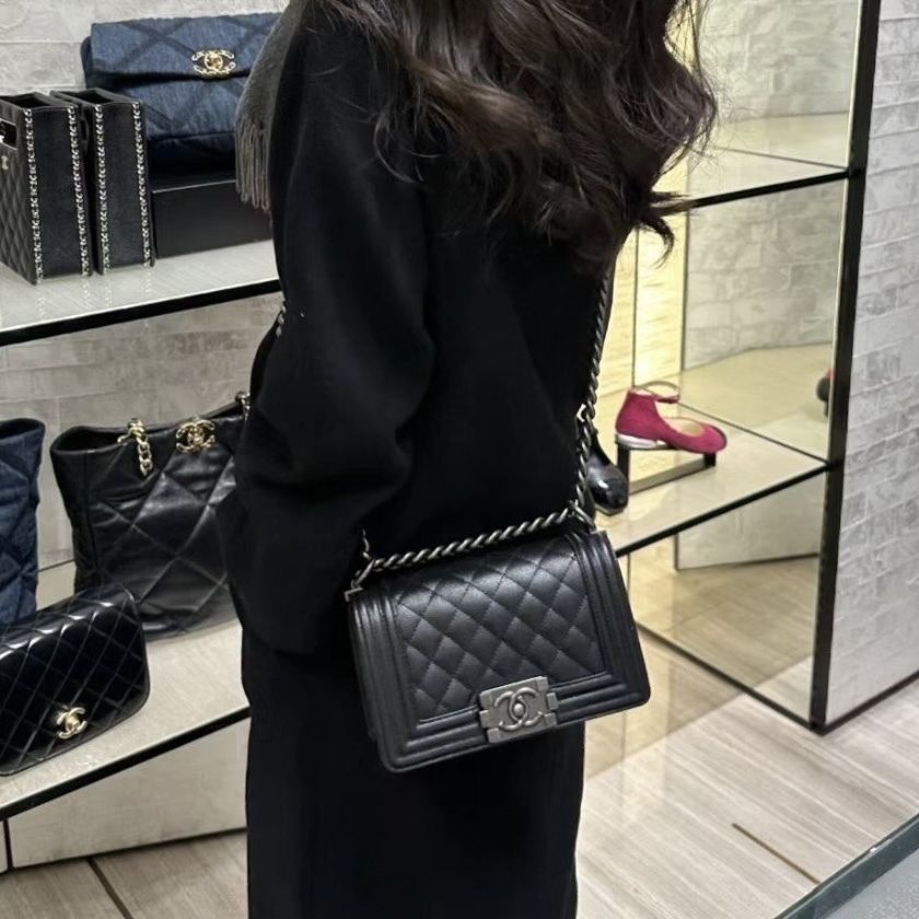 23K》2way仕様【CHANEL】BOY CHANEL スモール ハンドバッグ (CHANEL