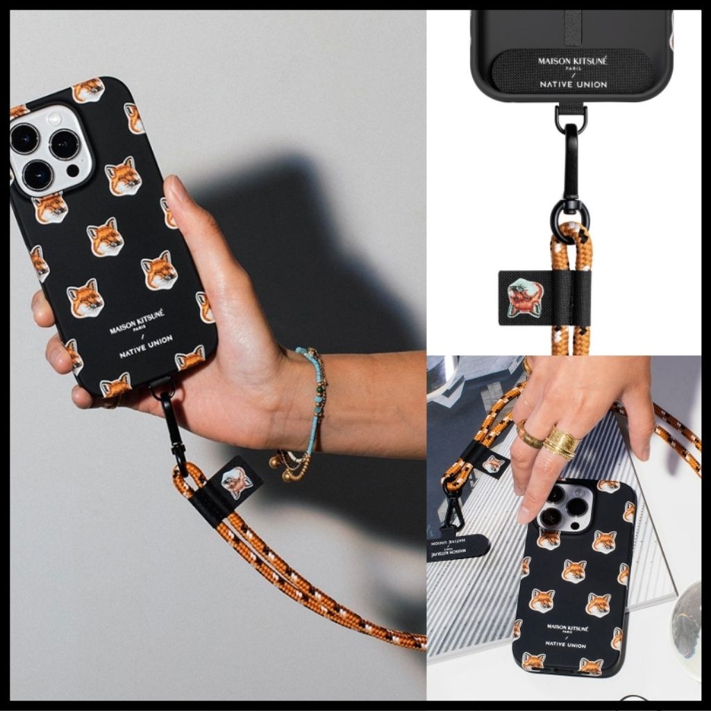 MAISON KITSUNE×NATIVE UNION】ALL OVER FOX HEAD ストラップ (MAISON