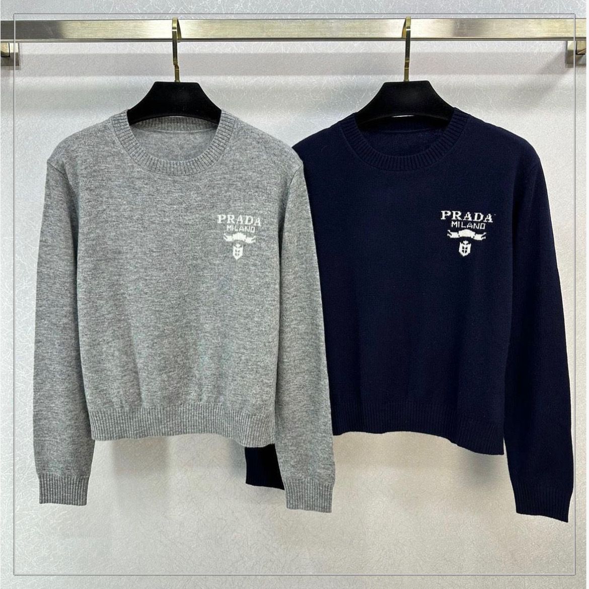 話題】PRADA◇カシミヤ×シルク プレーンニット セーター 長袖 (PRADA