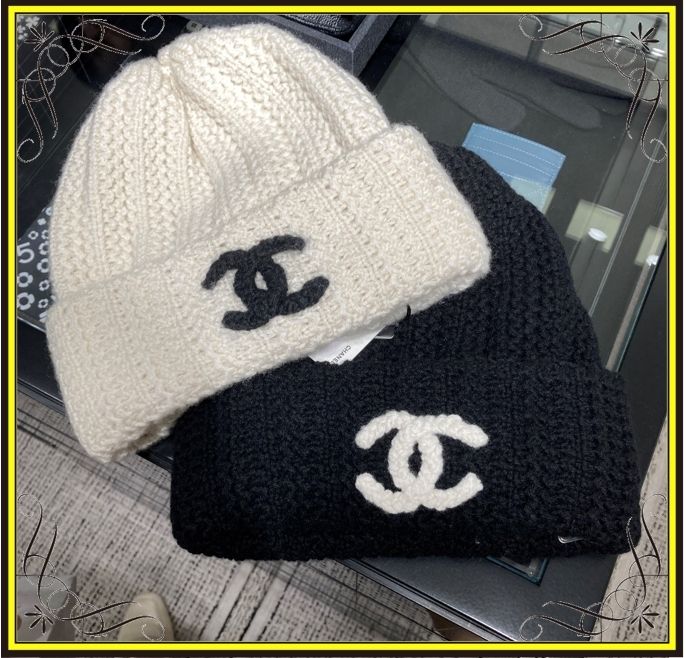 CHANL】シャネル ニットキャップ ニット帽 ココマーク (CHANEL/ニット