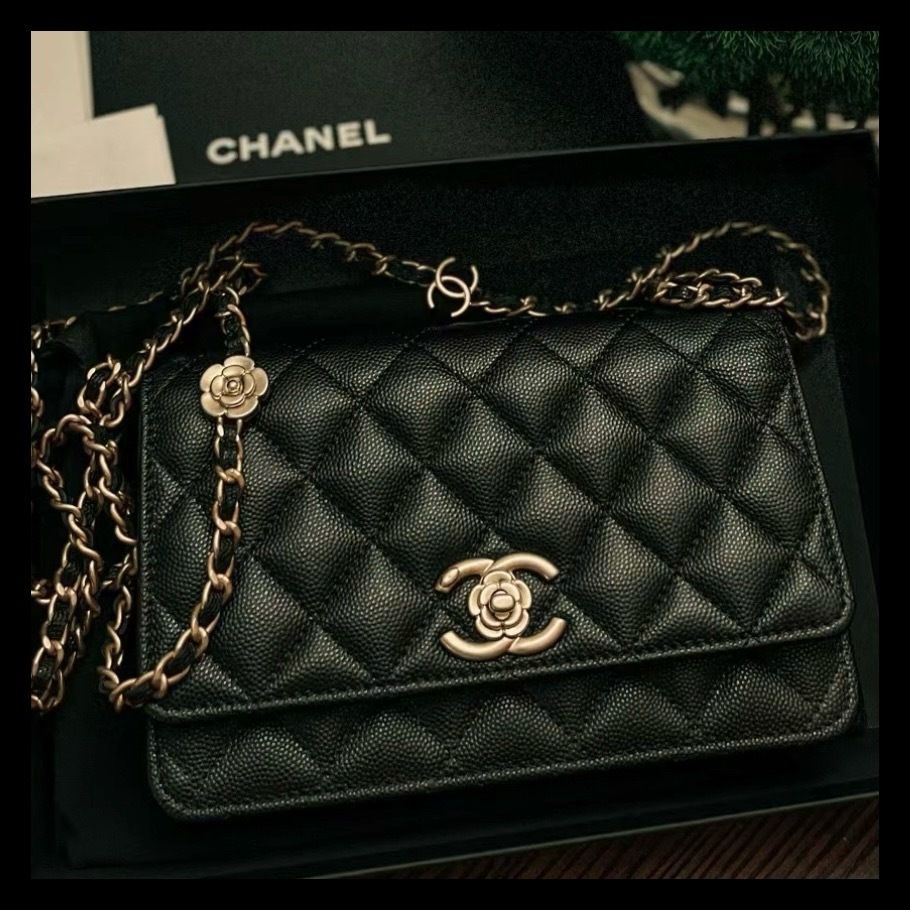 ☆カメリア☆CHANEL 23AW カメリア チェーンウォレット (CHANEL