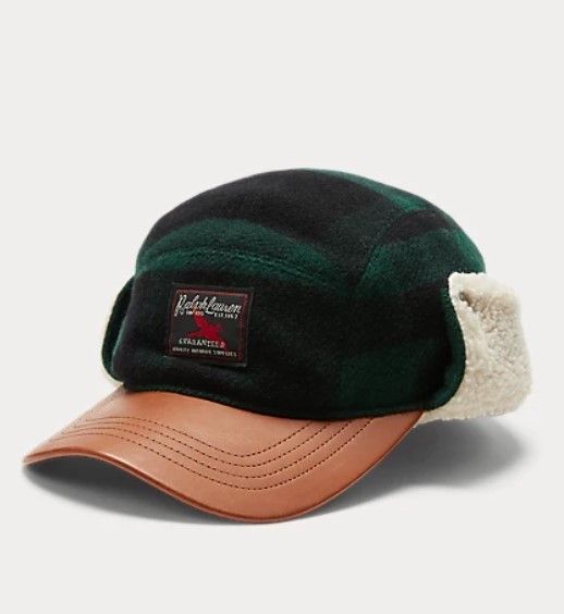 Polo Ralph Lauren Buffalo Check Wool-Blend Earflap Cap (POLO RALPH