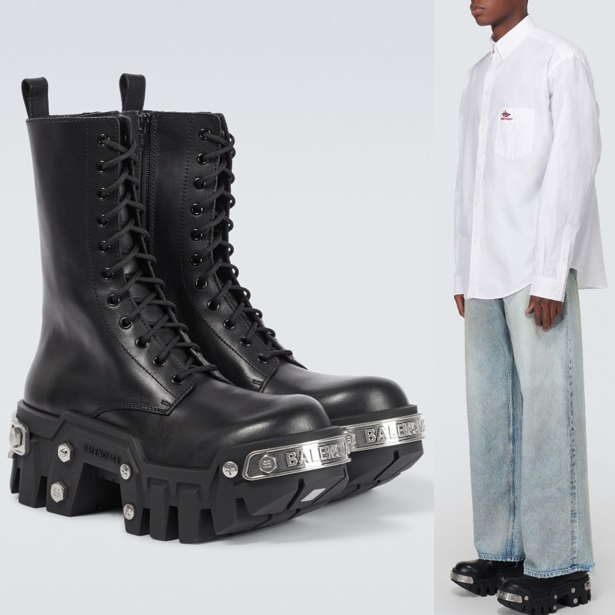 Balenciaga*ブルドーザーレザーレースアップブーツ (BALENCIAGA/ブーツ