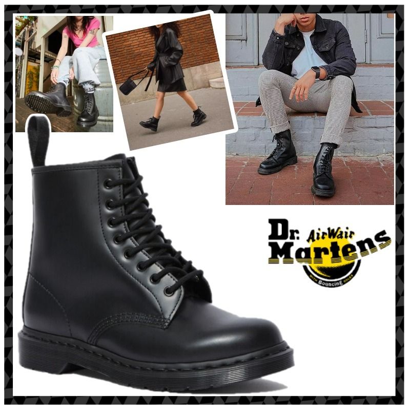 Dr. Martens】1460 MONO 8ホールブーツ ブラック (Dr.Martens/ミドル