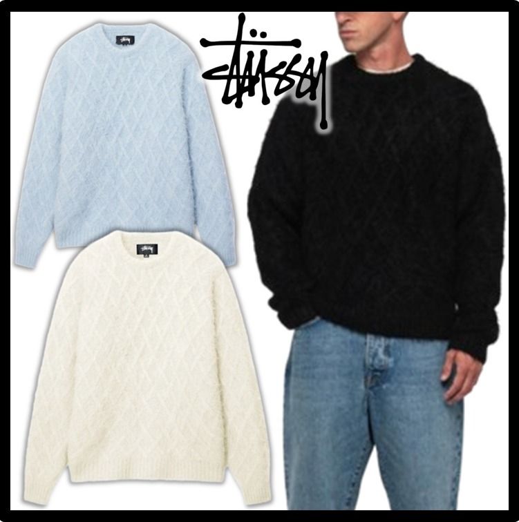 ☆関税込☆Stussy☆FUZZY LATTICE CREW SWEATER☆ (STUSSY/ニット