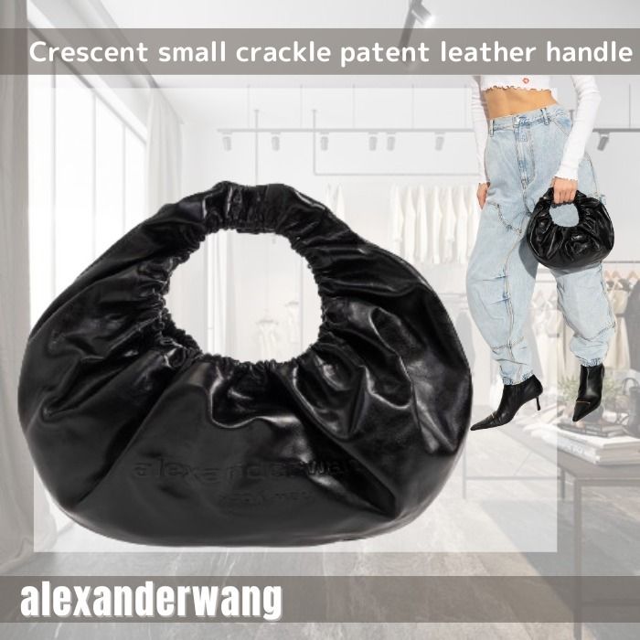 新作！【alexanderwang】Crescent small leather handle bag