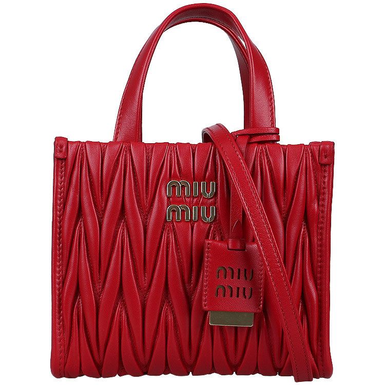 MIU MIU】マテラッセレザー ハンドバッグ (MiuMiu/トートバッグ