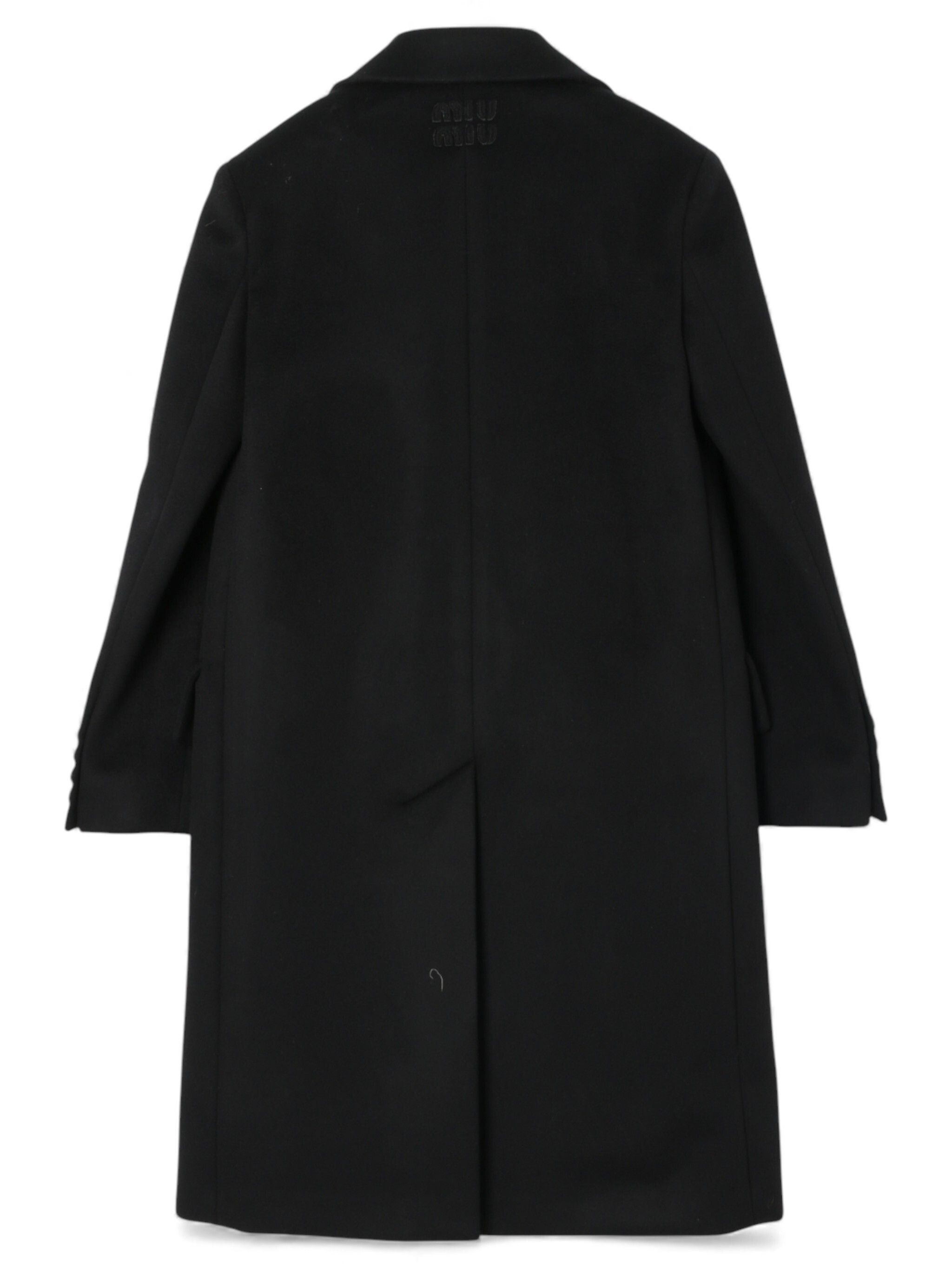 MIU MIU | BLACK SINGLE-BREASTED VELOUR COAT コート (MiuMiu/コート