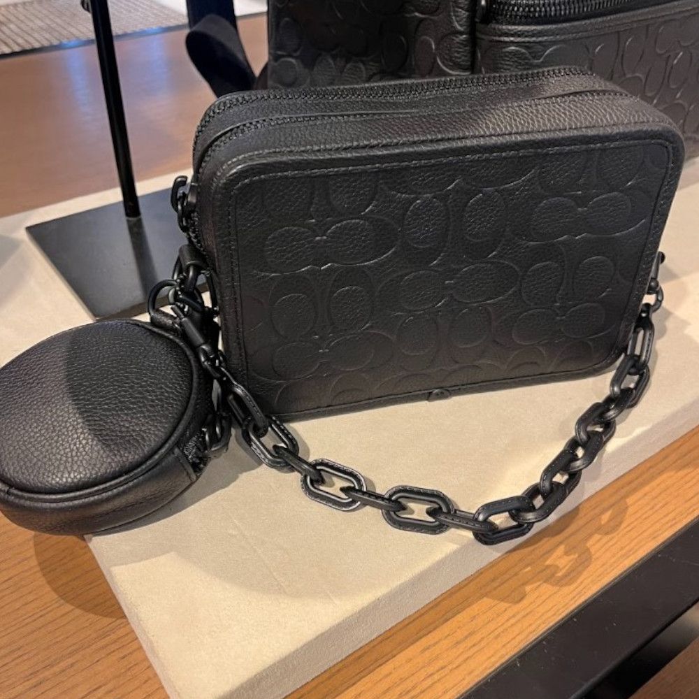 Coach】ポーチ付き チャータークロスボディ レザーバッグ (Coach