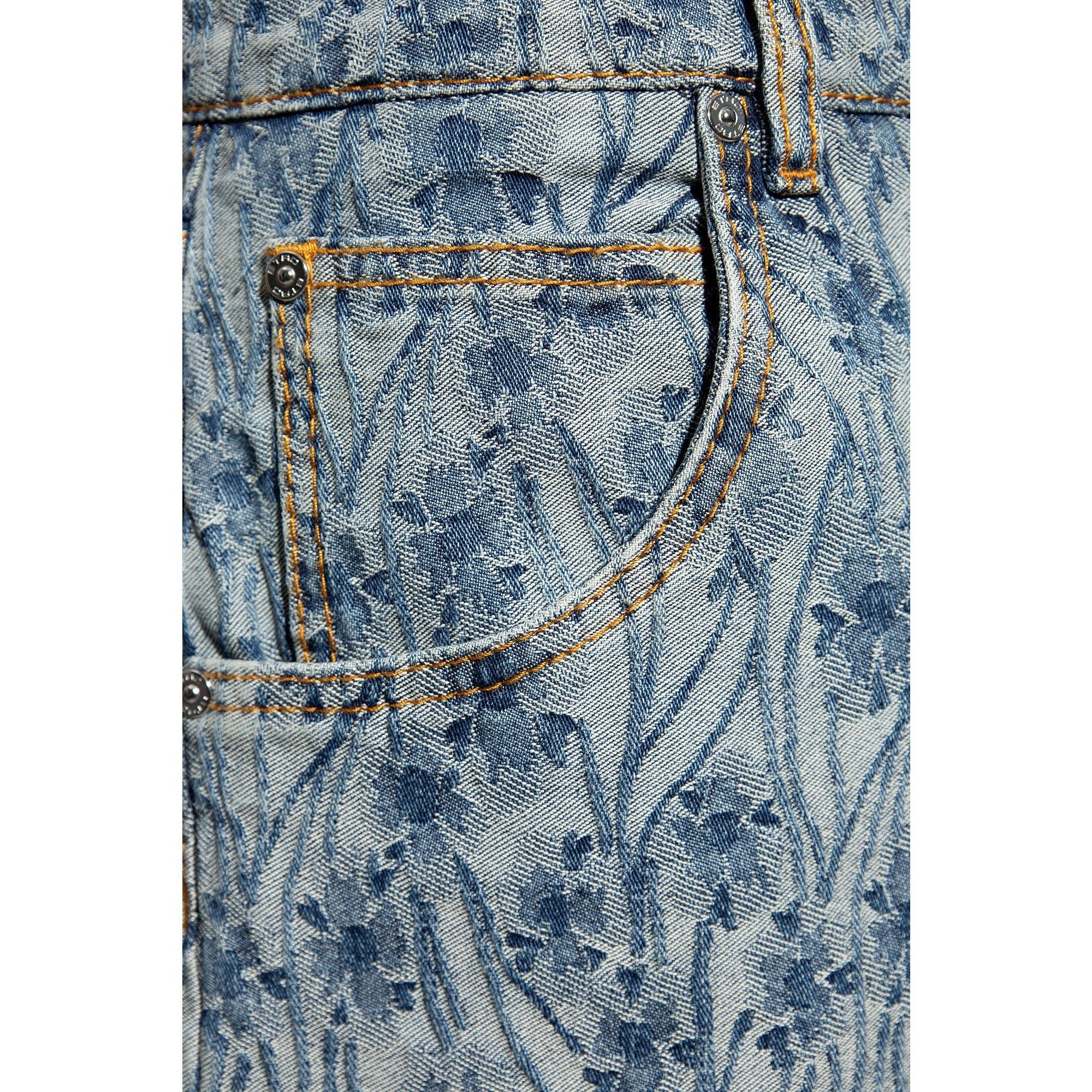 ETRO フローラルモチーフ ジャカード デニム ジーンズ ブルー (ETRO