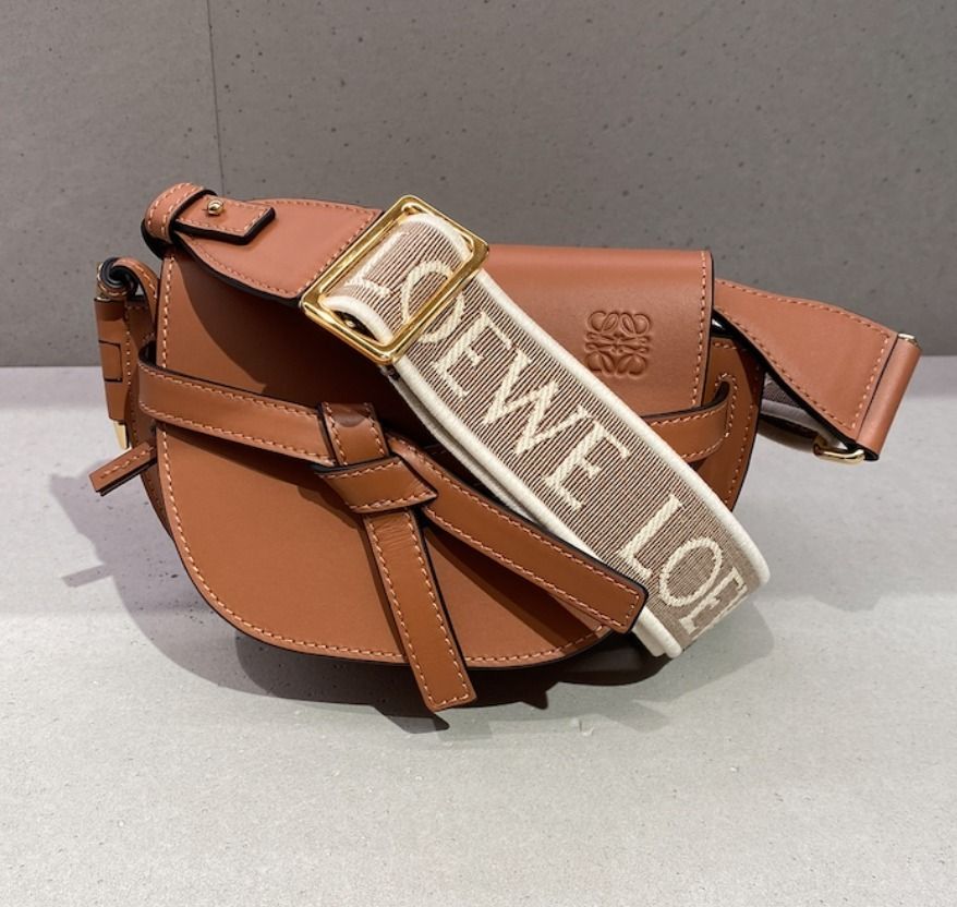 LOEWE☆ゲートデュアルバッグミニソフトカーフジャカード_TAN (LOEWE
