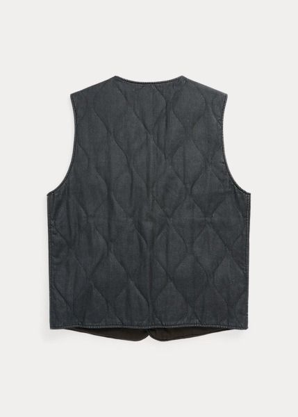 NEW【RRL RALPH LAUREN】キルテッド インディゴ デニム ベスト (RRL