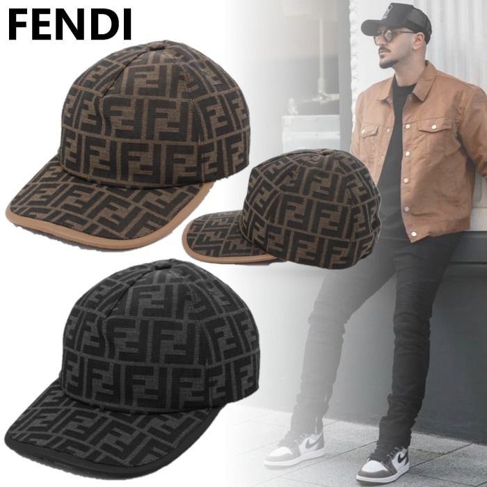 国内直営**FENDI** ファブリック ベースボールキャップ (FENDI