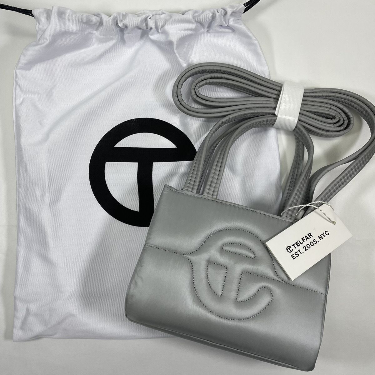 Telfar テルファースモール パフ ショッピングバッグ グレー (Telfar