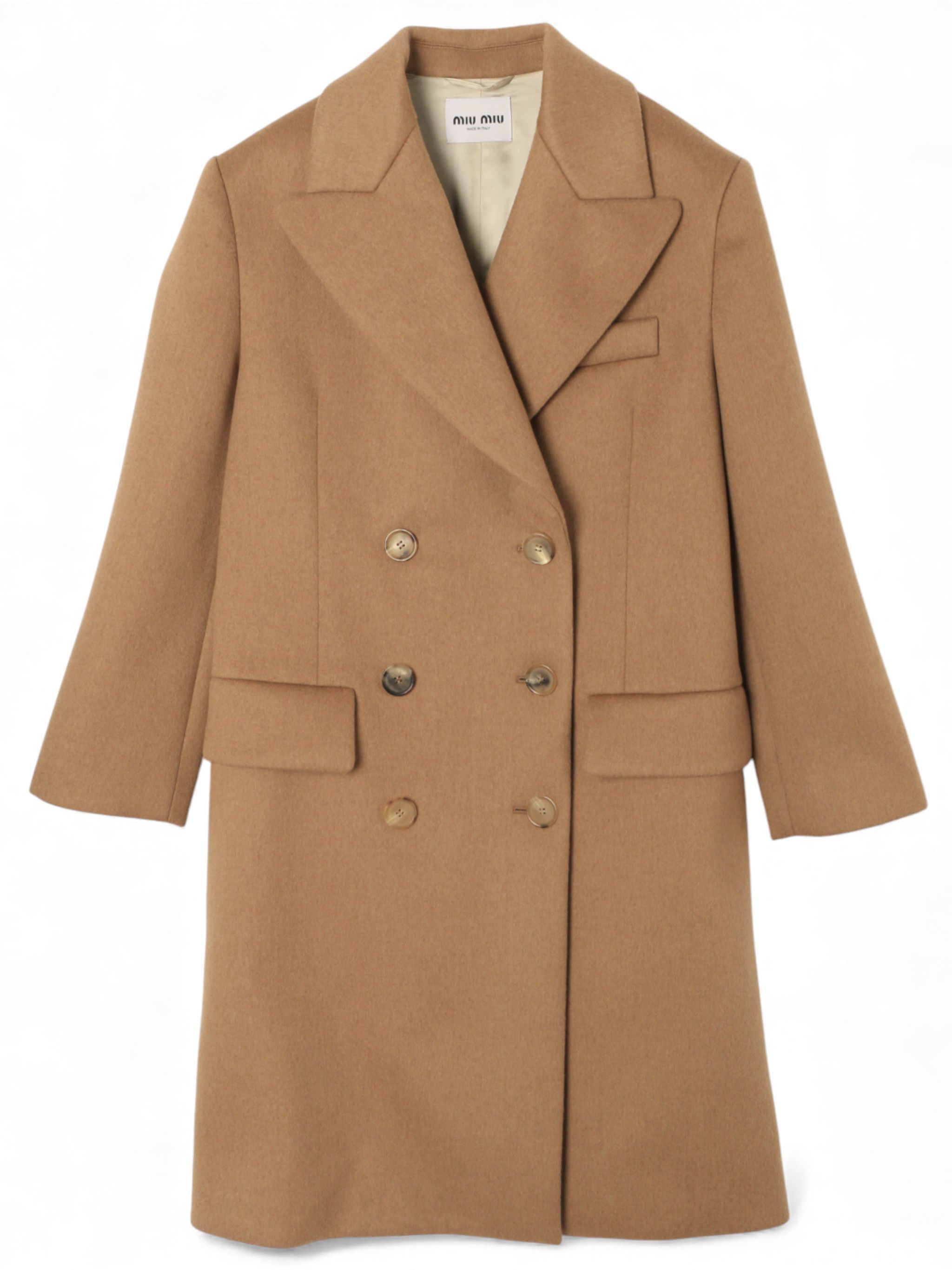 MIU MIU | CAMEL HAIR DOUBLE-BREASTED COAT コート (MiuMiu/コート