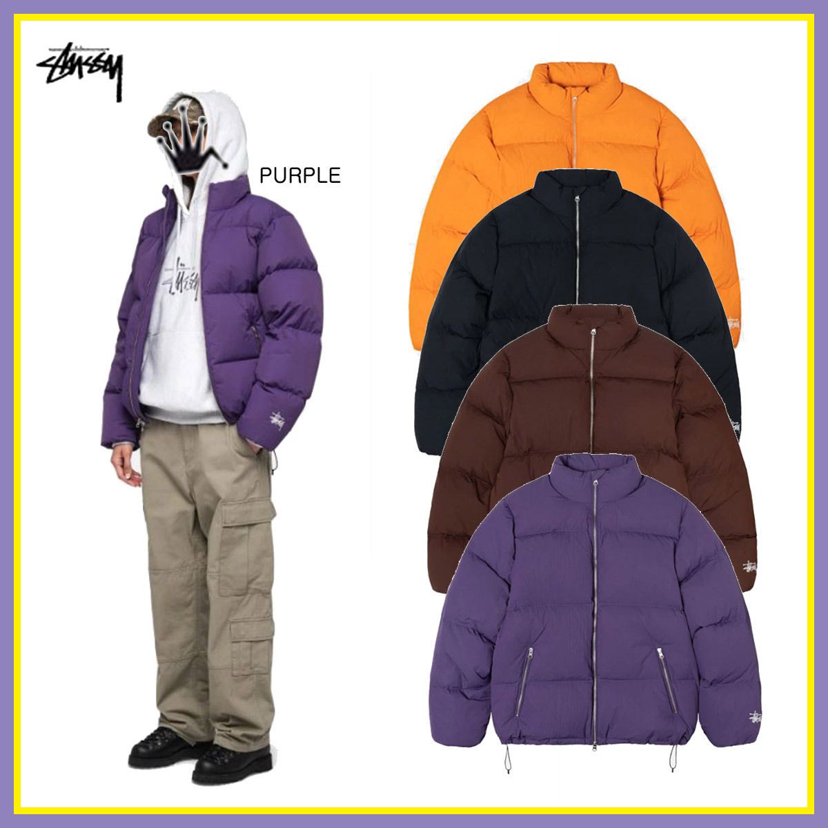 23新 ☆ Stussy ☆ DOWN PUFFER NYLON ☆ ユニセックス ☆ (STUSSY