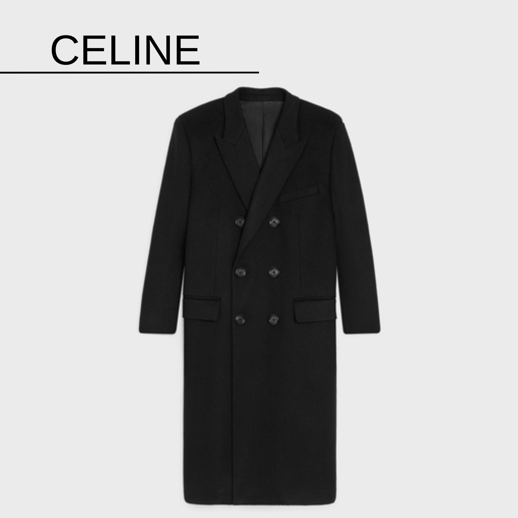 CELINE セリーヌ 6ボタン 馬車ボタン ダブル チェスターコート 【公式