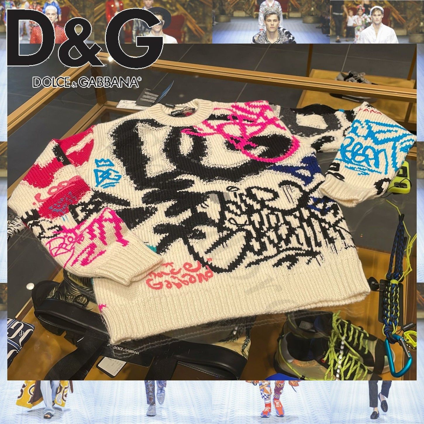Dolce & Gabbana グラフィティ ニット セーター マルチカラー (Dolce