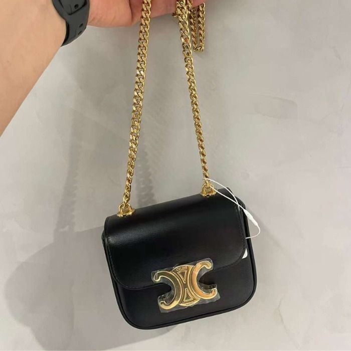 ☆Celine☆ミニ チェーン クロード / シャイニーカーフスキン (CELINE