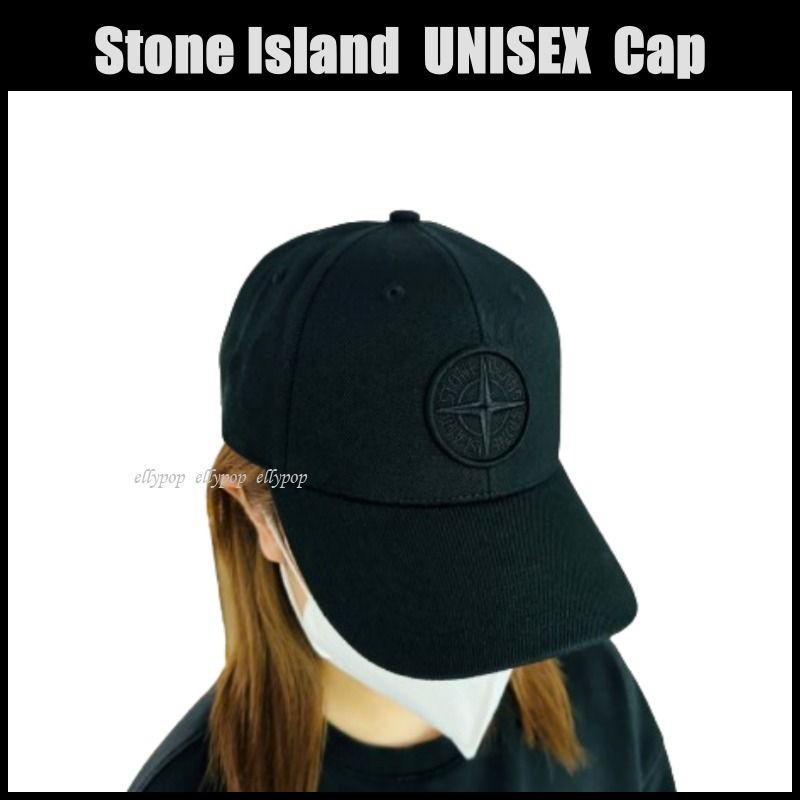 Stone Island 6-Panel Cap Black ベースボールキャップ 帽子 (STONE